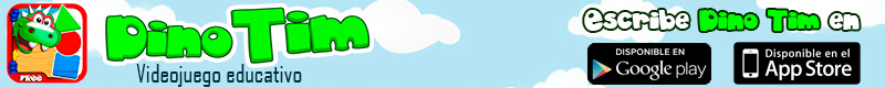 Aprende números, formas y colores con Dino Tim